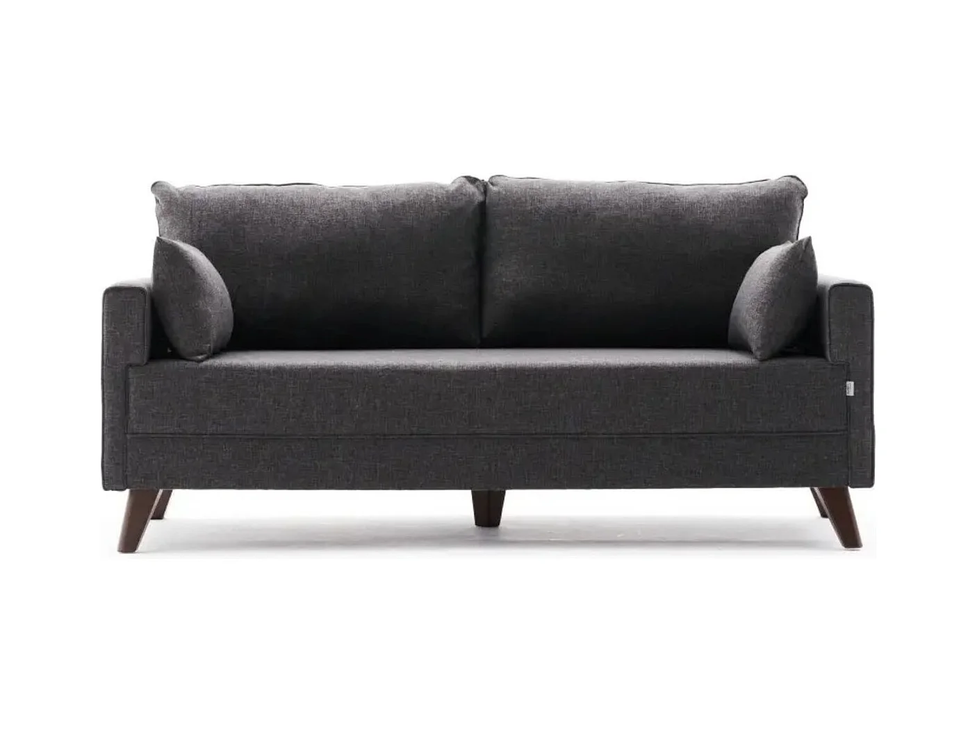 Petite canapé 2 places tissu gris foncé Kandy 177cm