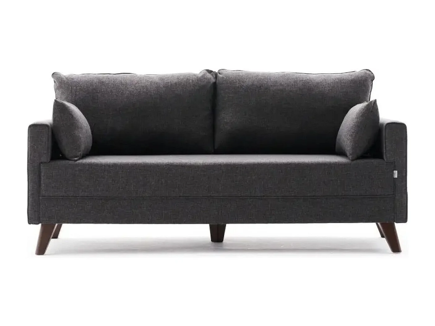 Petite canapé 2 places tissu gris foncé Kandy 177cm