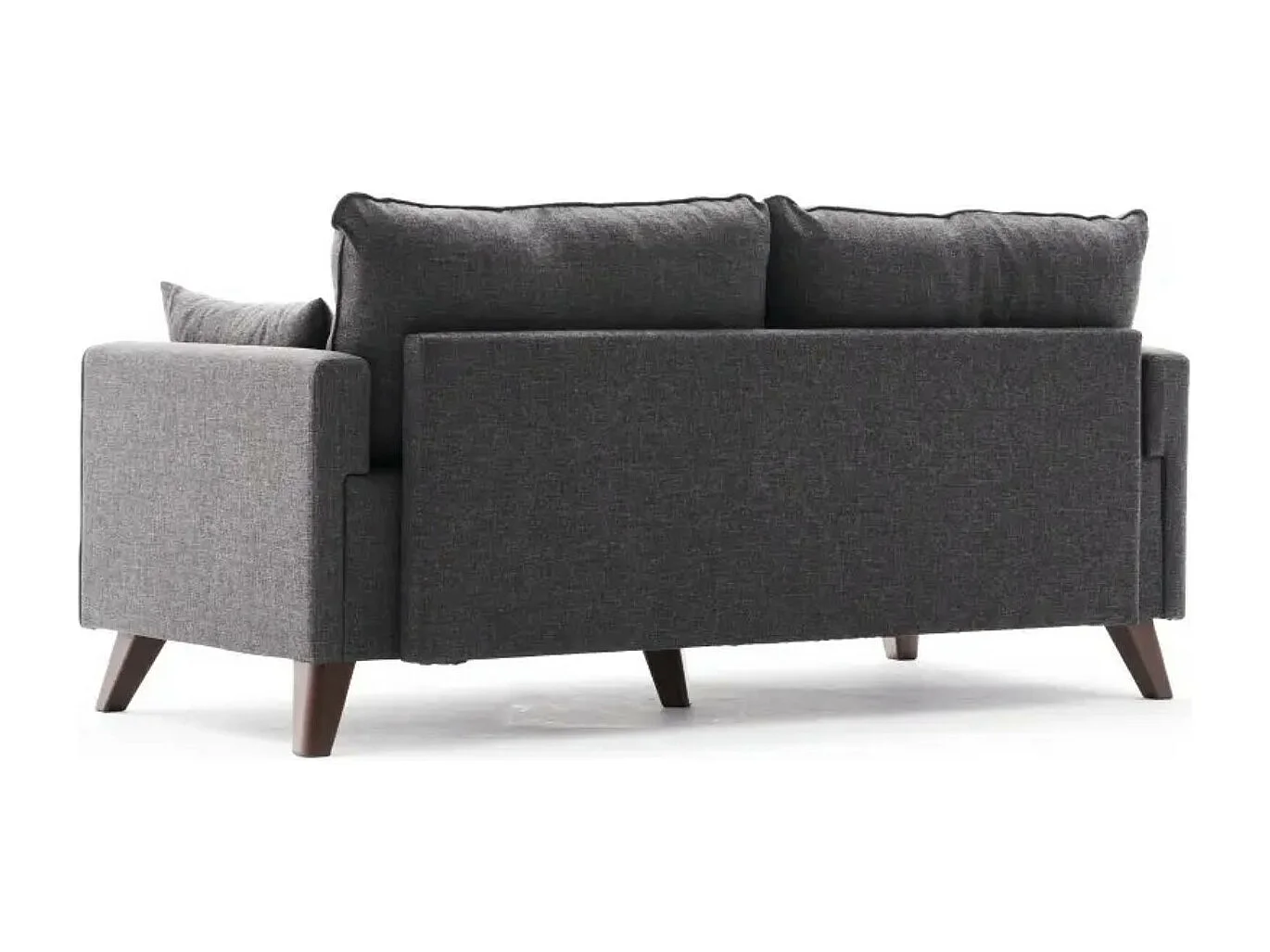 Petite canapé 2 places tissu gris foncé Kandy 177cm