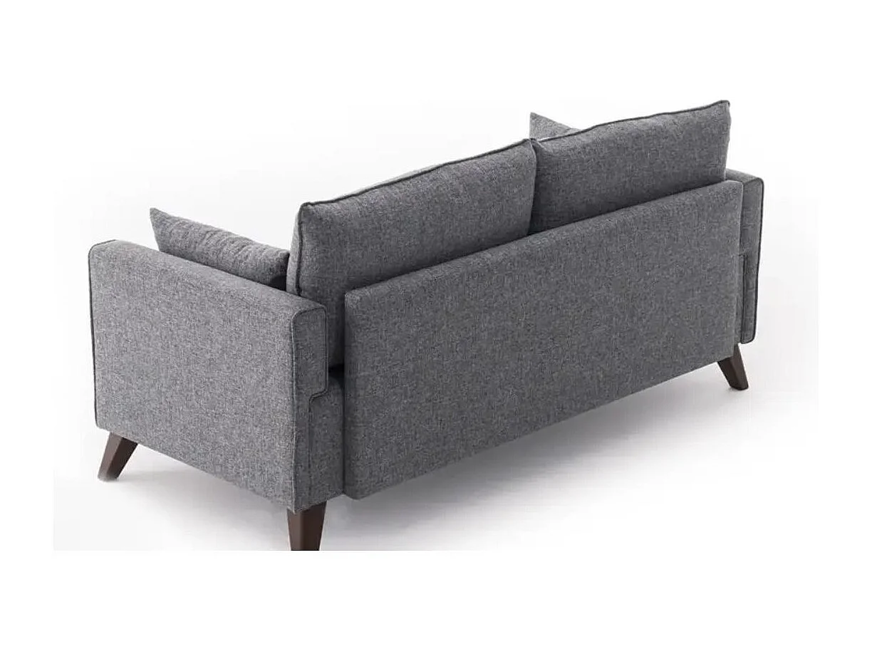 Petite canapé 2 places tissu gris Kandy 177cm