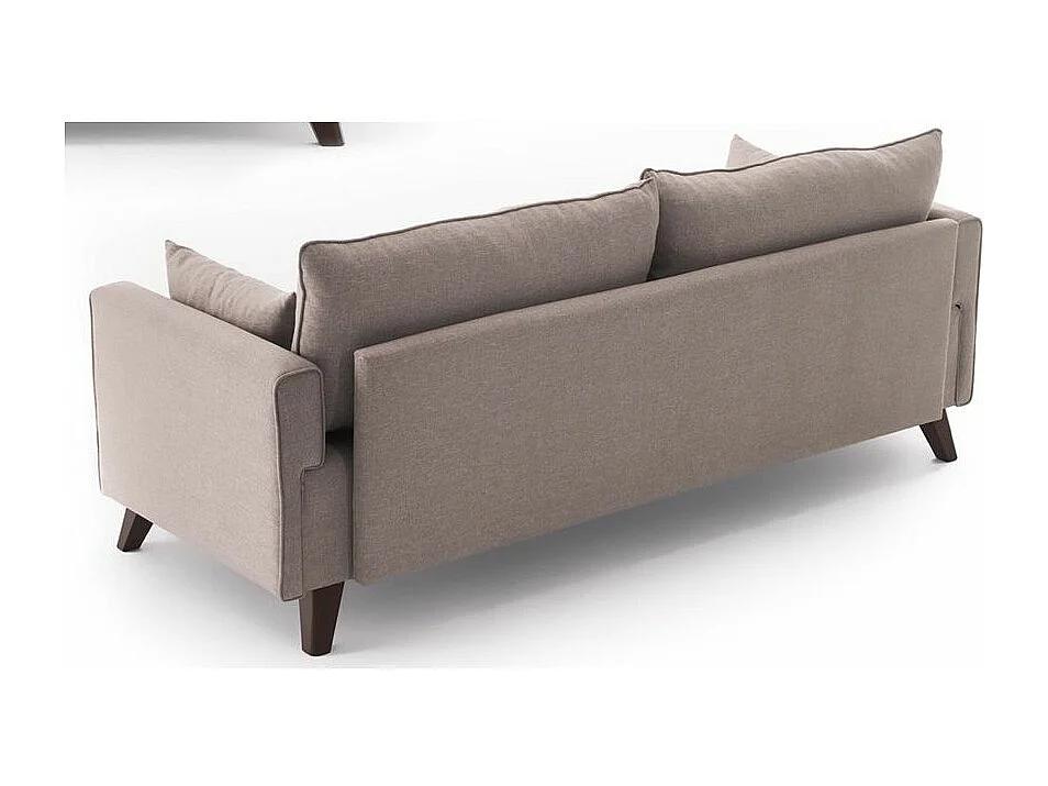 Canapé 3 places tissu beige Kandy 208cm