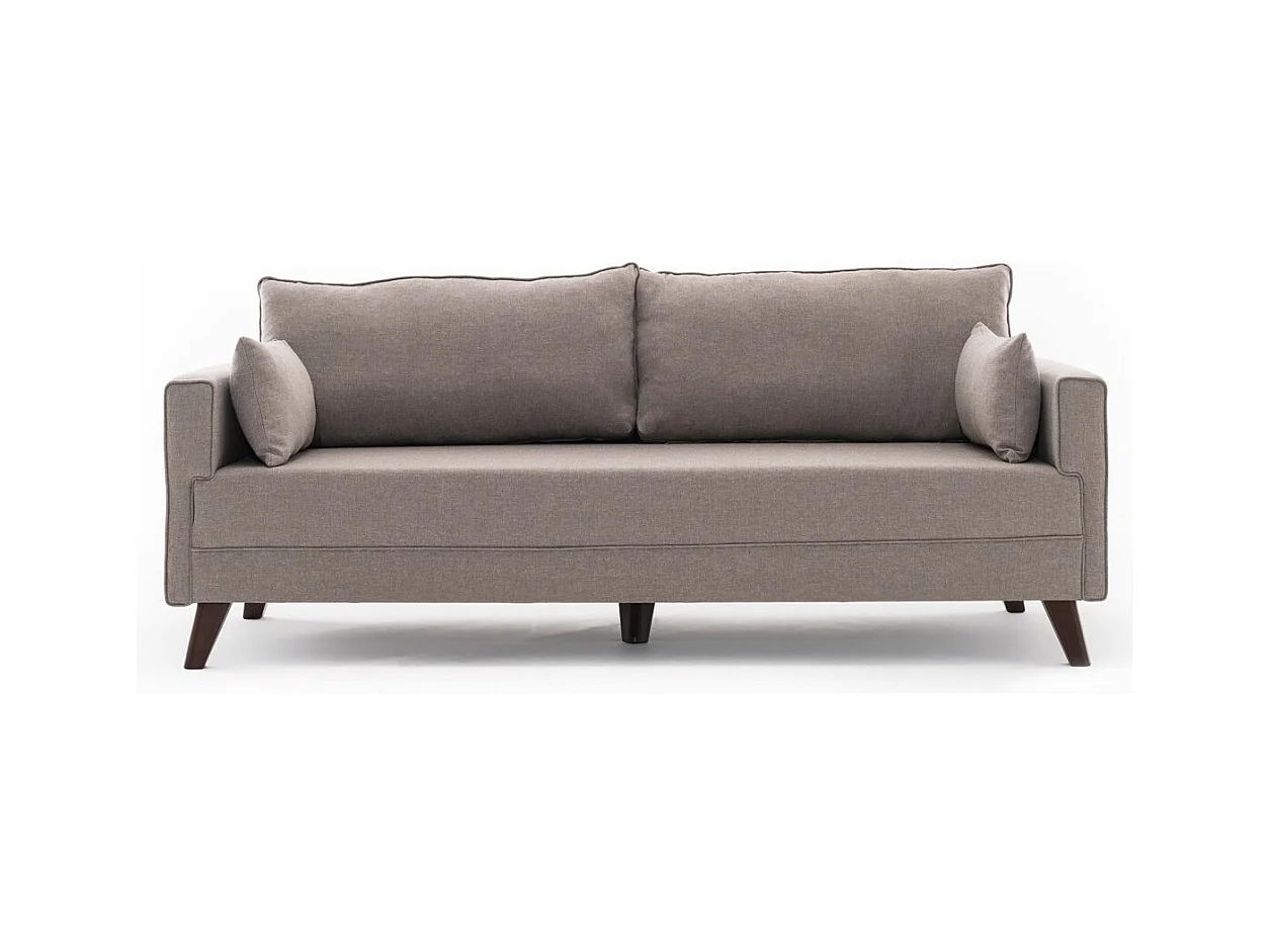 3-zitsbank in beige Kandy stof 208 cm