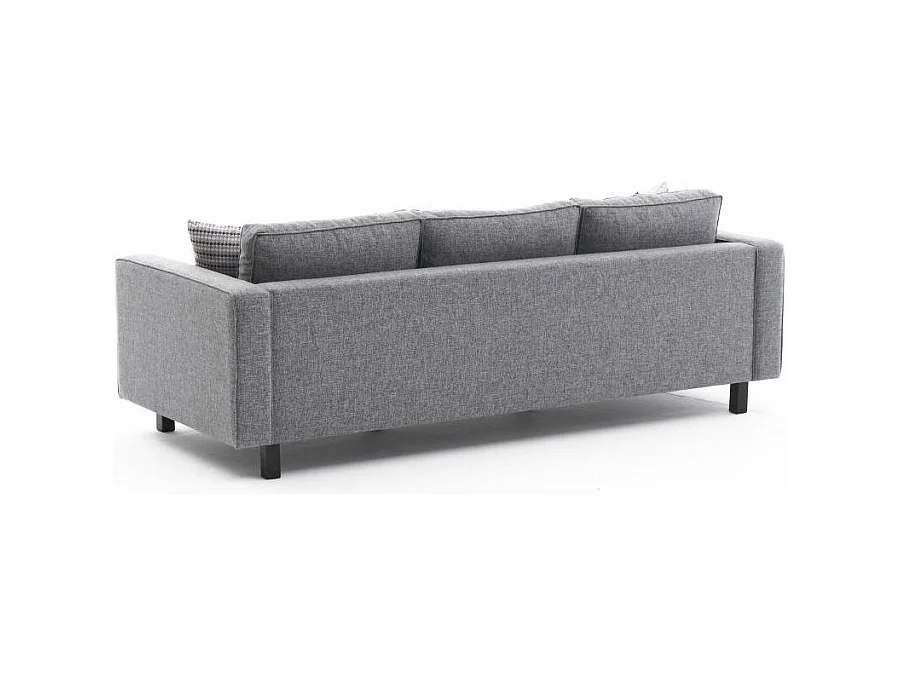 Canapé classique 3 places tissu gris Kalena 222cm