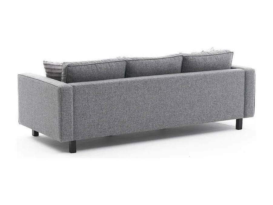 Canapé classique 3 places tissu gris Kalena 222cm