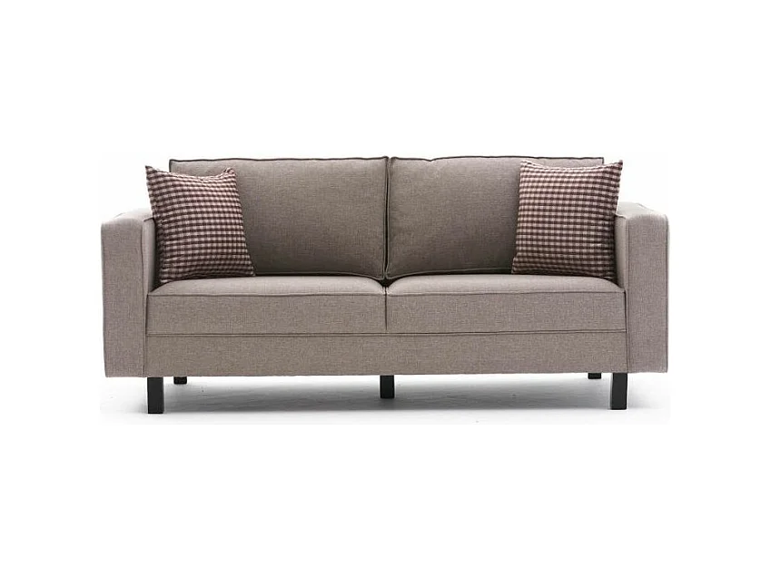 Klassieke 2-zitsbank lichtbeige linnen stof Kalena 180 cm