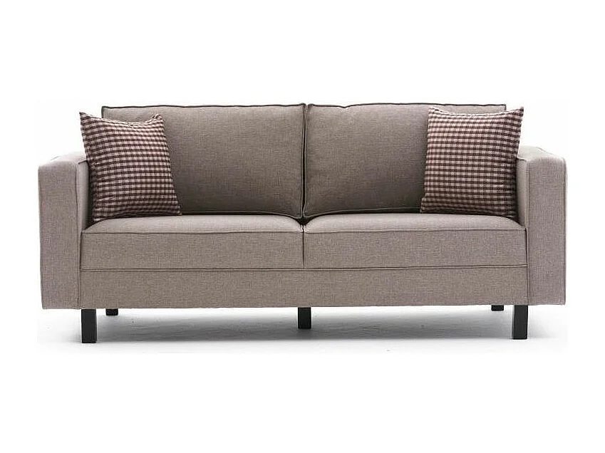 Canapé classique 2 places tissu lin beige clair Kalena 180cm