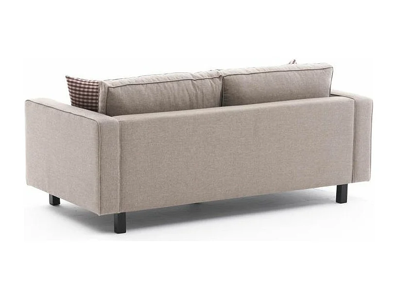 Canapé classique 2 places tissu lin beige clair Kalena 180cm