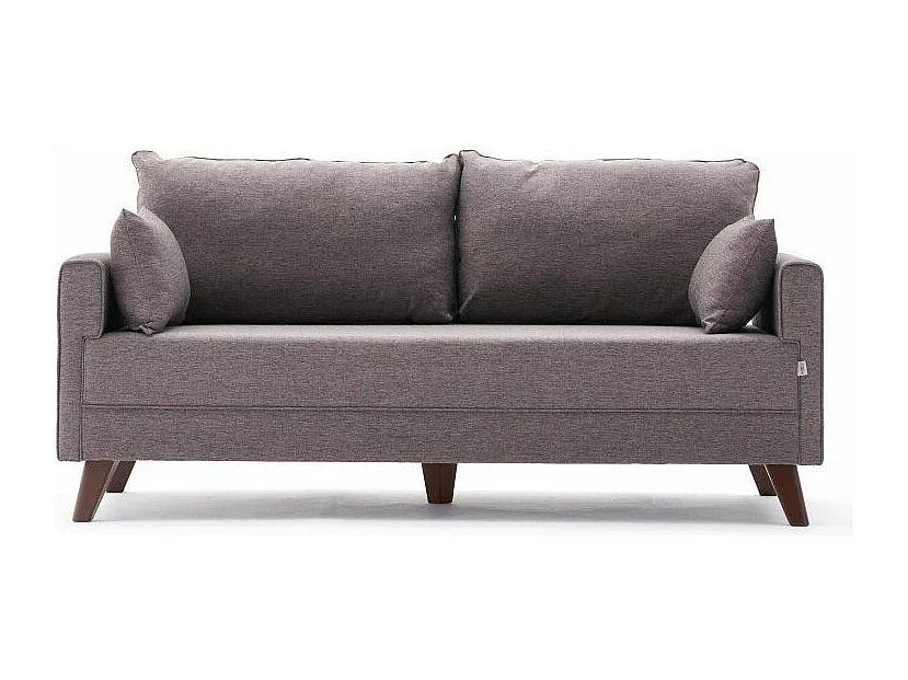 Petite canapé 2 places tissu marron clair Kandy 177cm