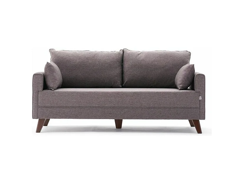 Petite canapé 2 places tissu marron clair Kandy 177cm