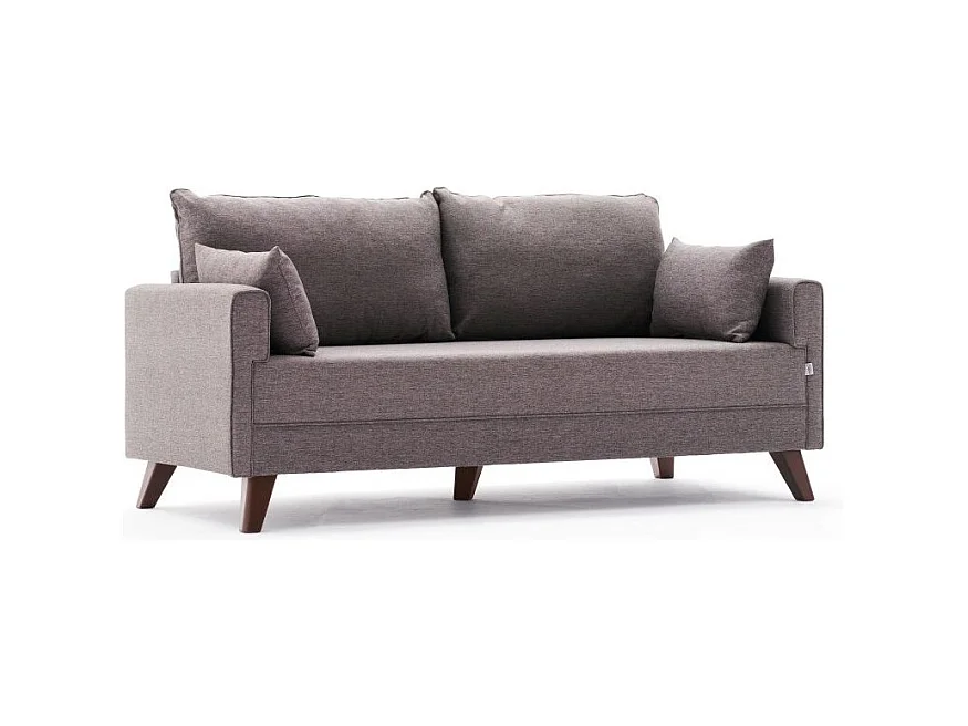 Petite canapé 2 places tissu marron clair Kandy 177cm