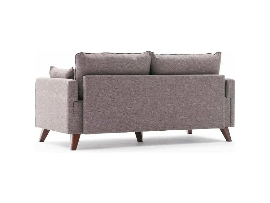 Petite canapé 2 places tissu marron clair Kandy 177cm