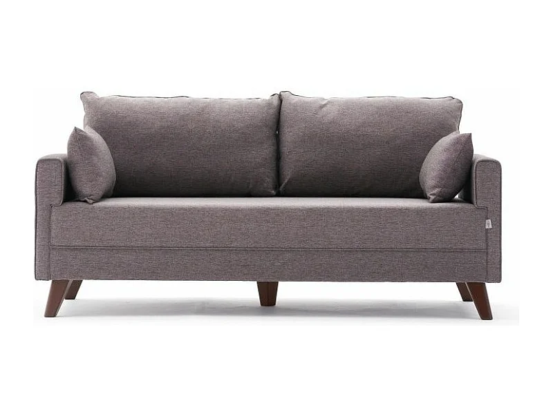 Petite canapé 2 places tissu marron clair Kandy 177cm