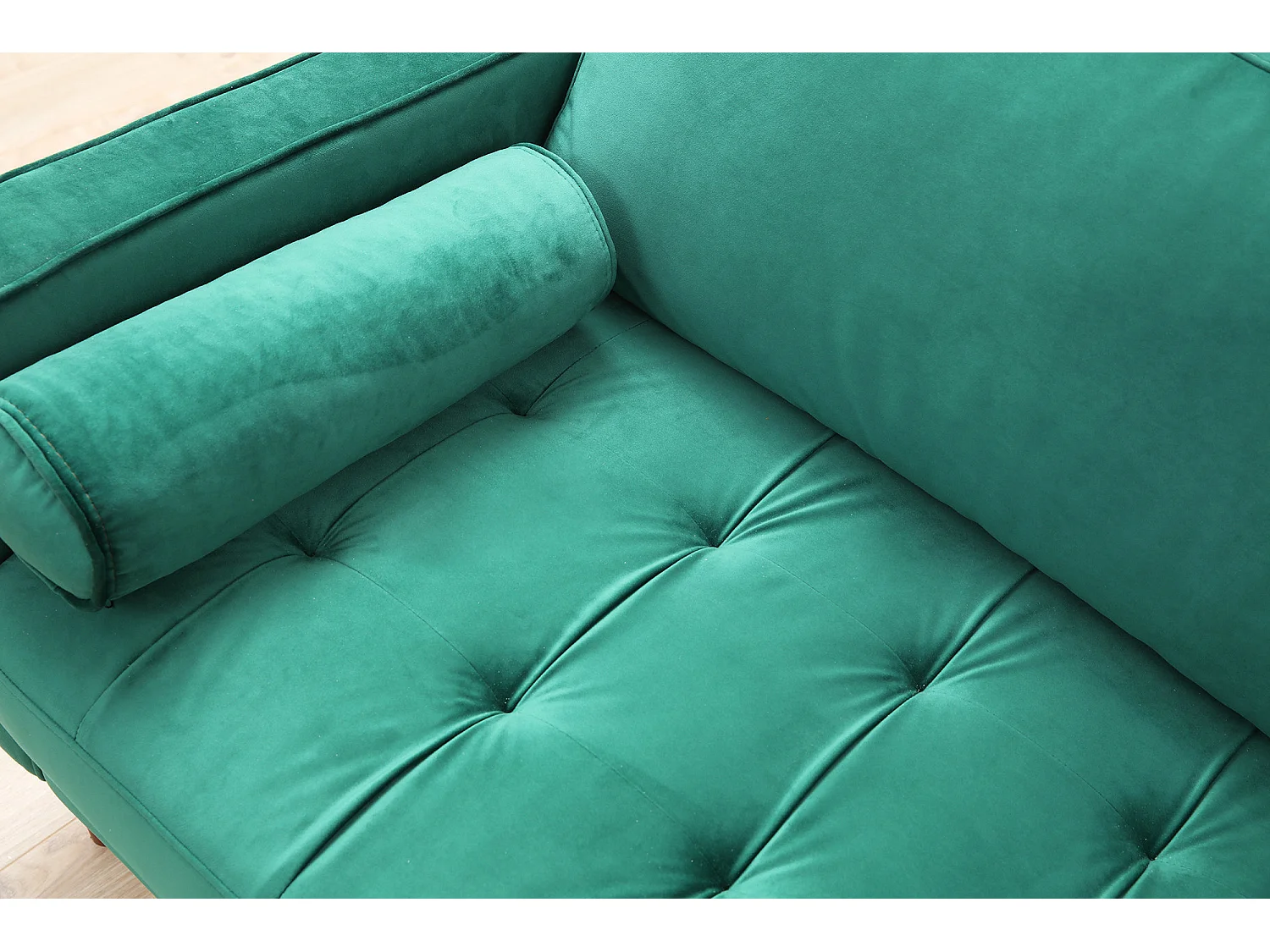 Romuza 3-zits groen fluwelen bank 215 cm