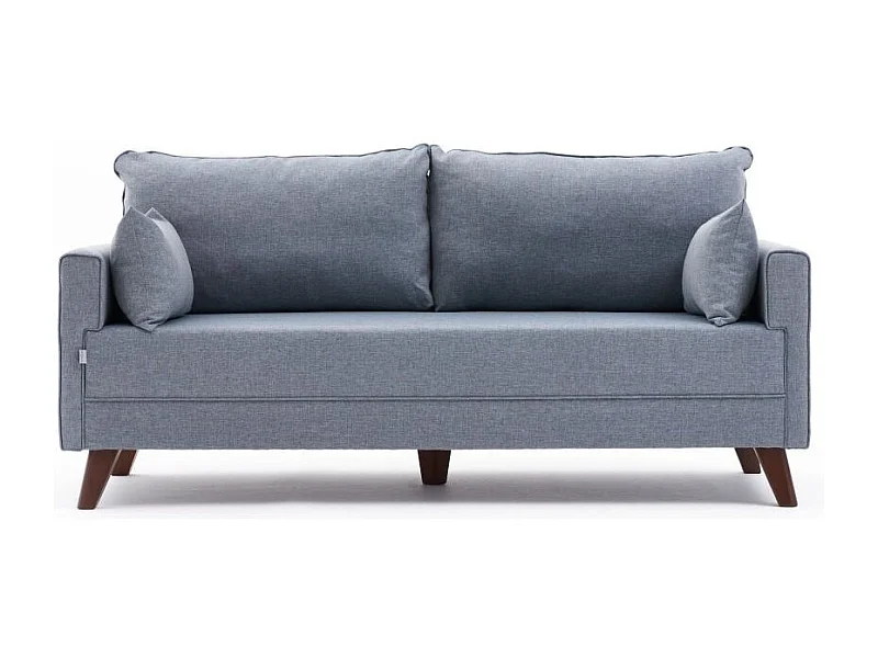 Petite canapé 2 places tissu bleu Kandy 177cm