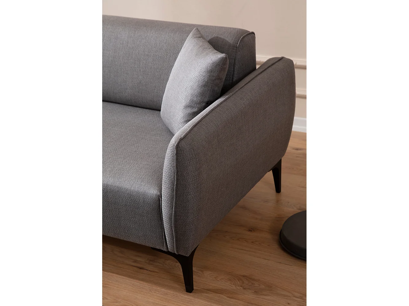 Canapé d'angle gauche tissu gris clair Bellano 270cm