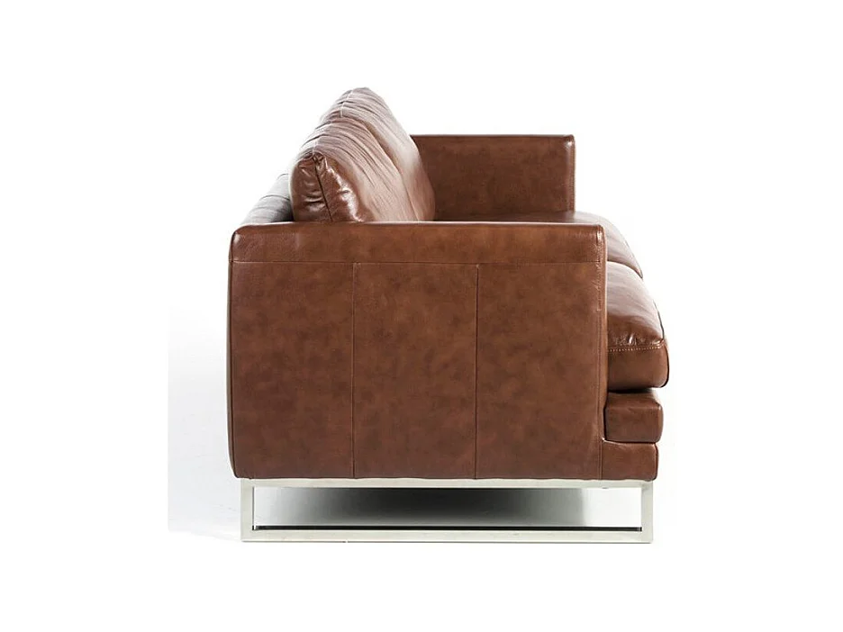 Canapé cuir 2 places Kora-Cuir Piel café