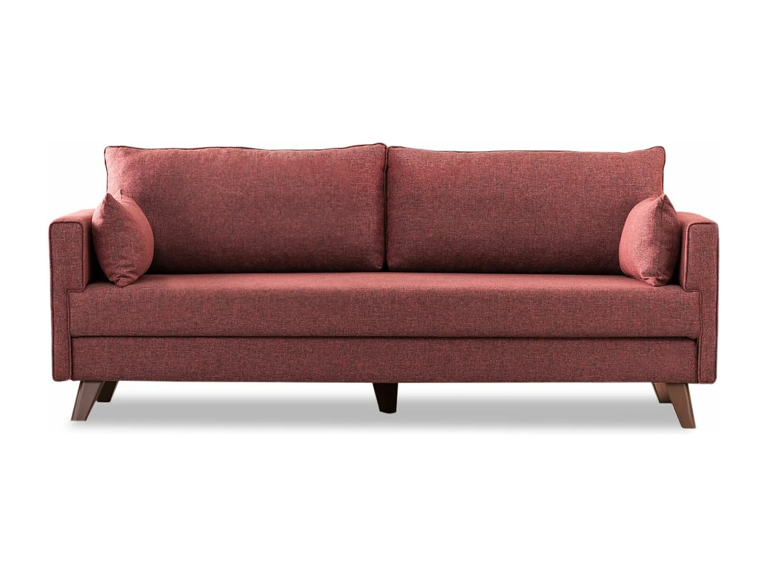 Canapé 3 places tissu bordeaux Kandy 208cm