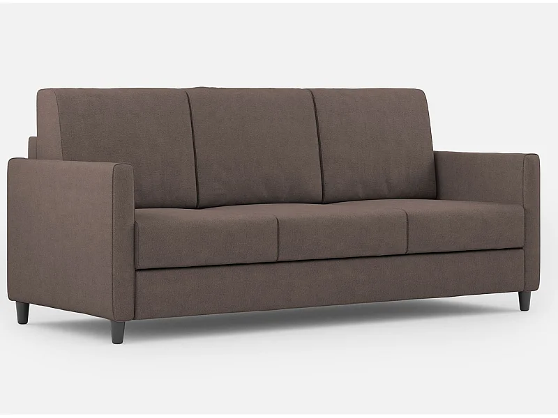 Canapé droit moderne italien tissu marron Korane - 3 tailles-Taille 198 cm