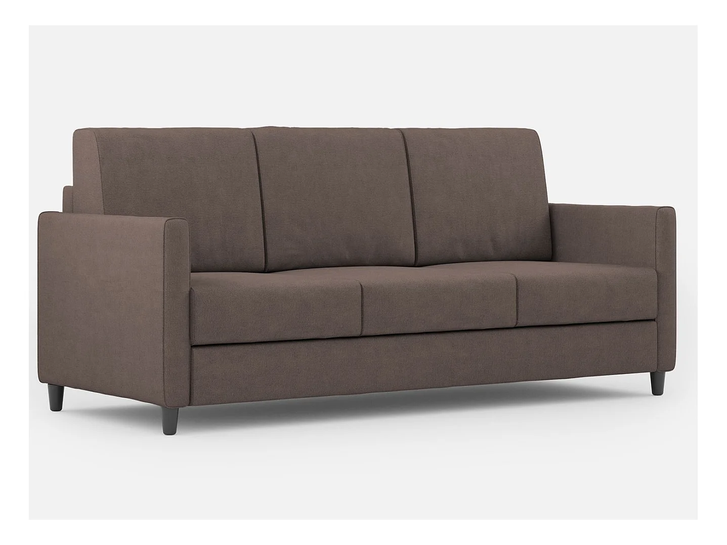 Canapé droit moderne italien tissu marron Korane - 3 tailles-Taille 198 cm