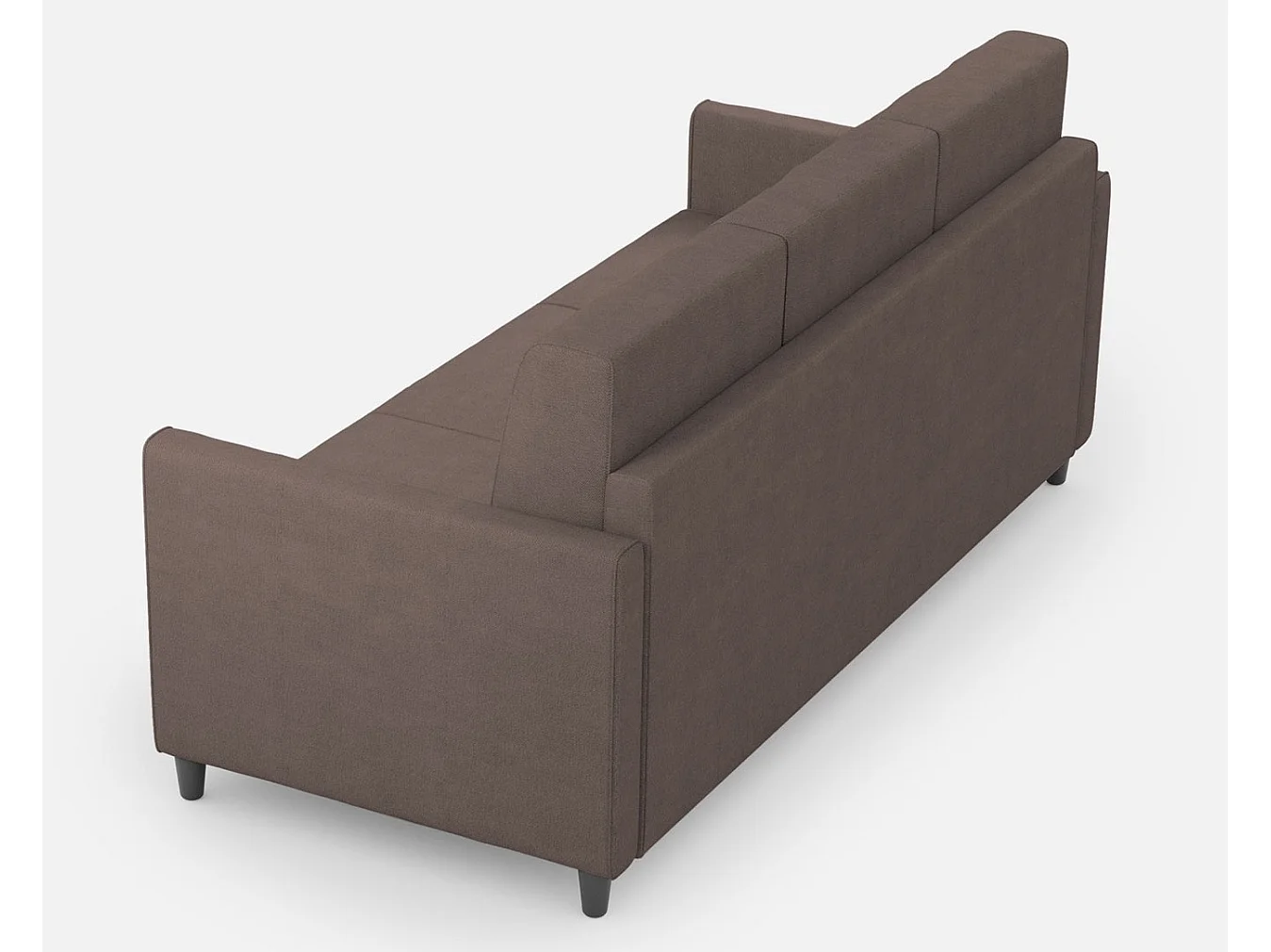 Canapé droit moderne italien tissu marron Korane - 3 tailles-Taille 198 cm