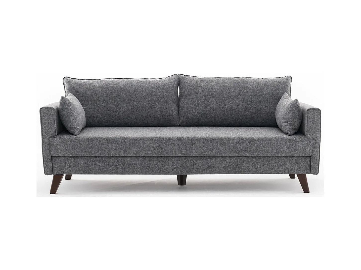 Canapé 3 places tissu gris Kandy 208cm