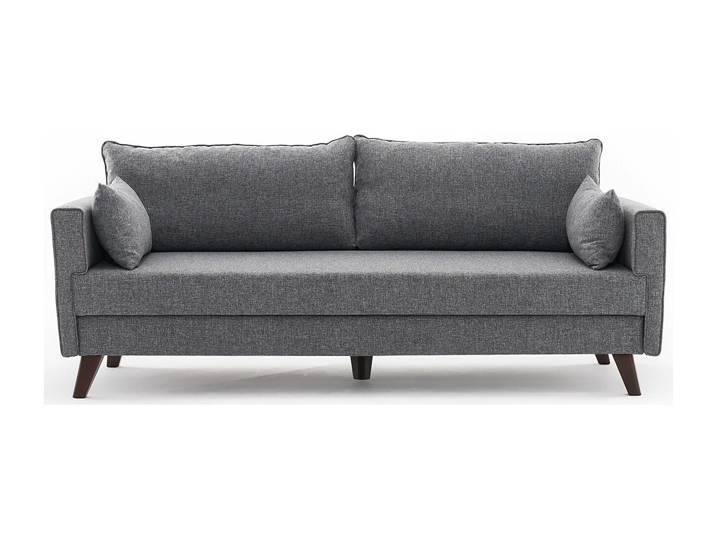 Canapé 3 places tissu gris Kandy 208cm