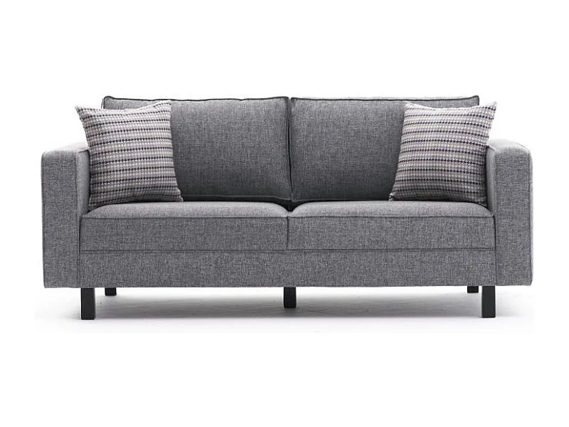 Klassieke 2-zitsbank grijs linnen stof Kalena 180 cm