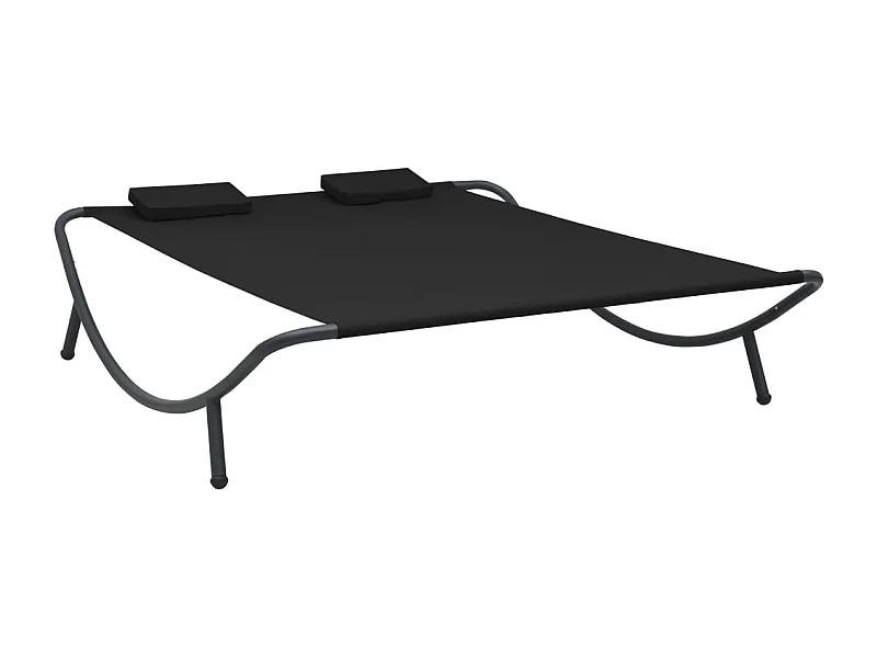 Lit de repos d'extérieur Tissu Noir