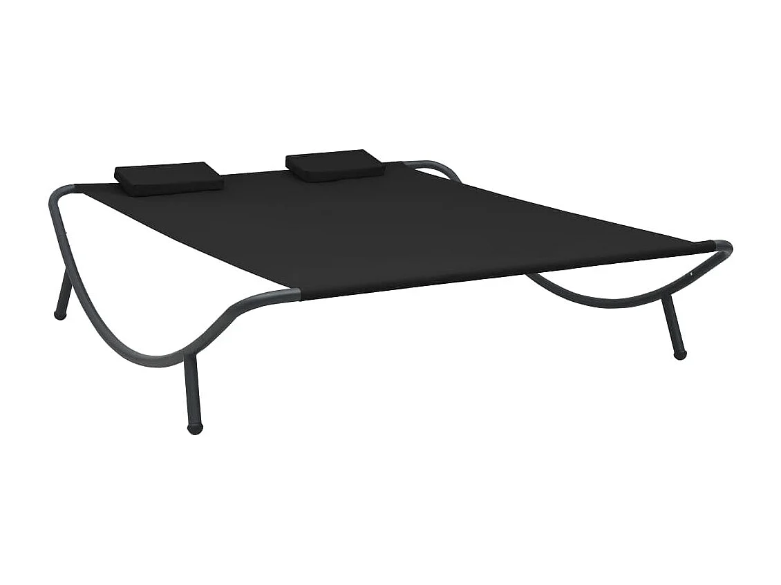 Lit de repos d'extérieur Tissu Noir