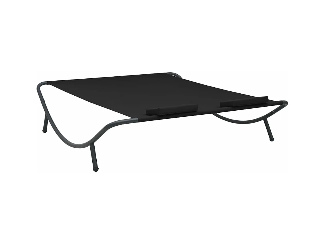 Lit de repos d'extérieur Tissu Noir