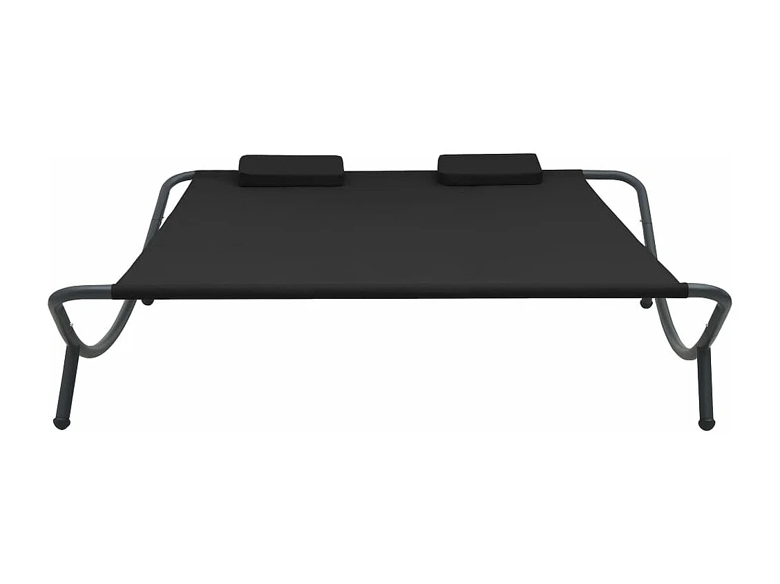 Lit de repos d'extérieur Tissu Noir