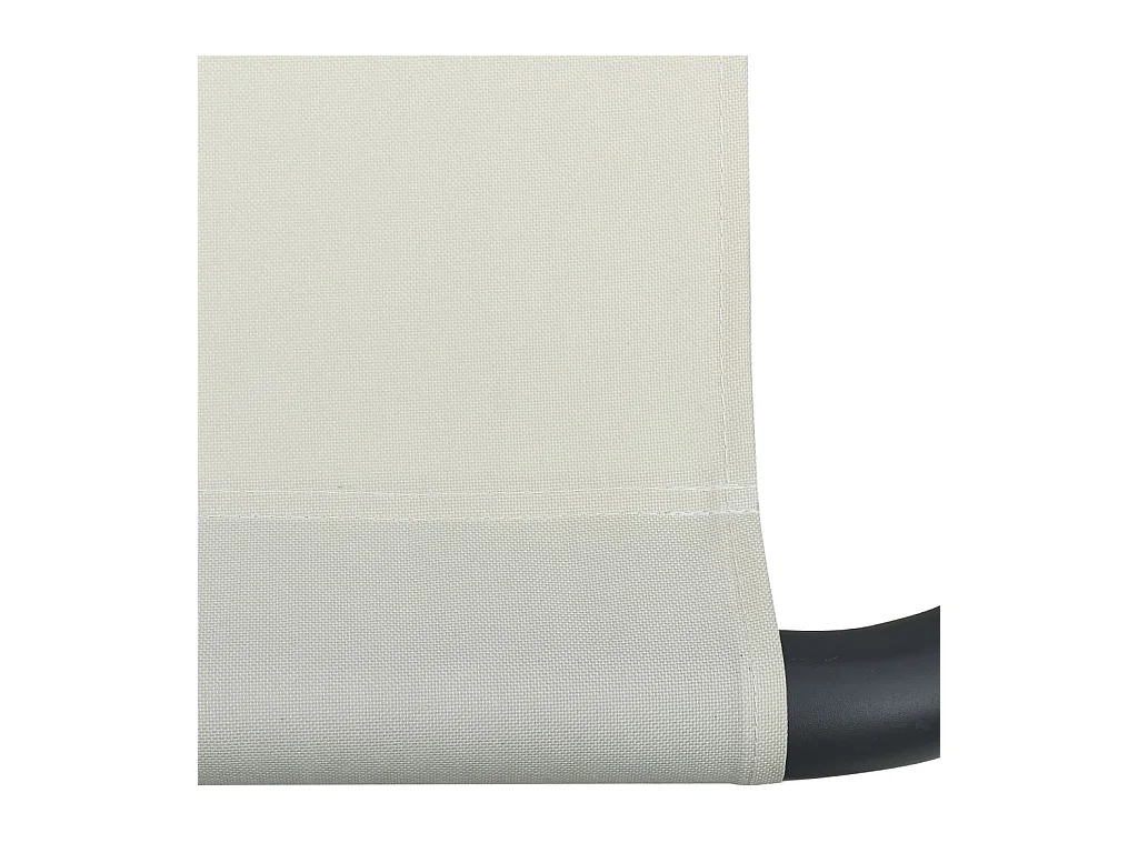 Chaise longue de jardin avec auvent et oreiller Blanc crème