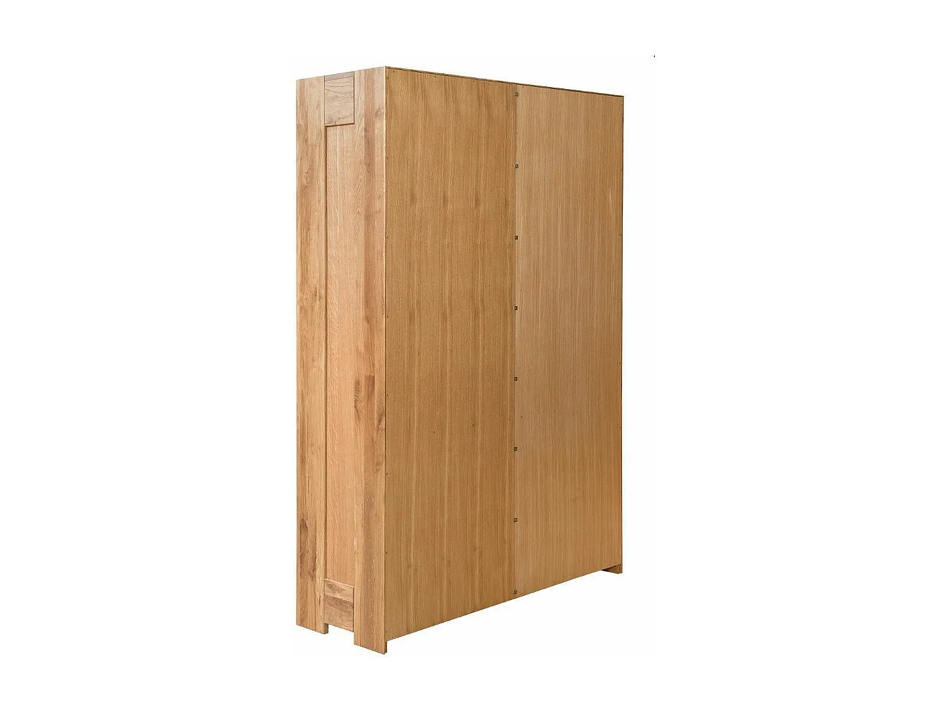 Vitrine en chêne massif 2 portes 3 tiroirs Nordo 130cm