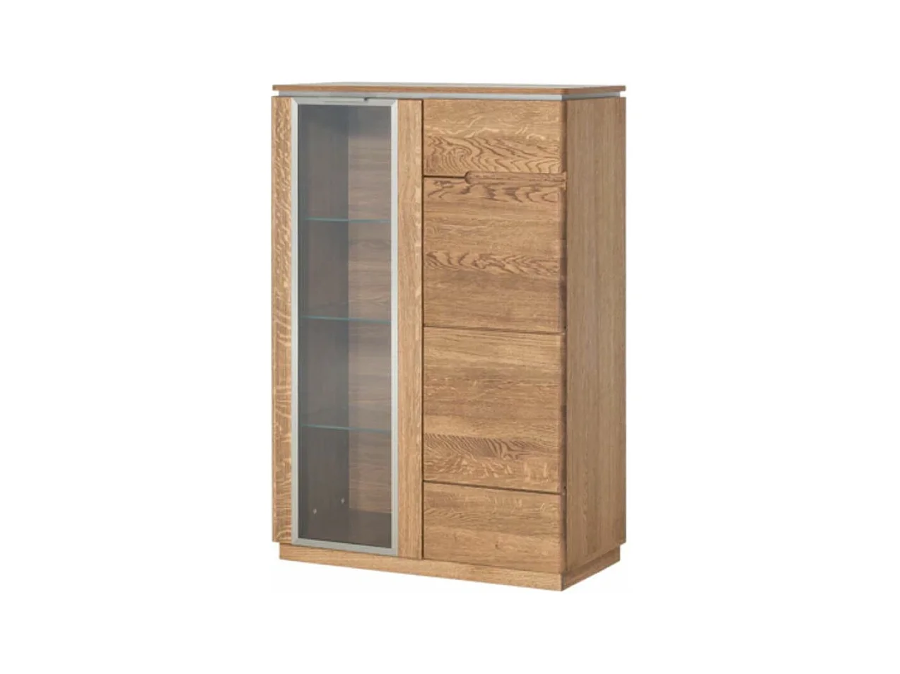 Vitrine en bois de chêne rustique Manky 82cm