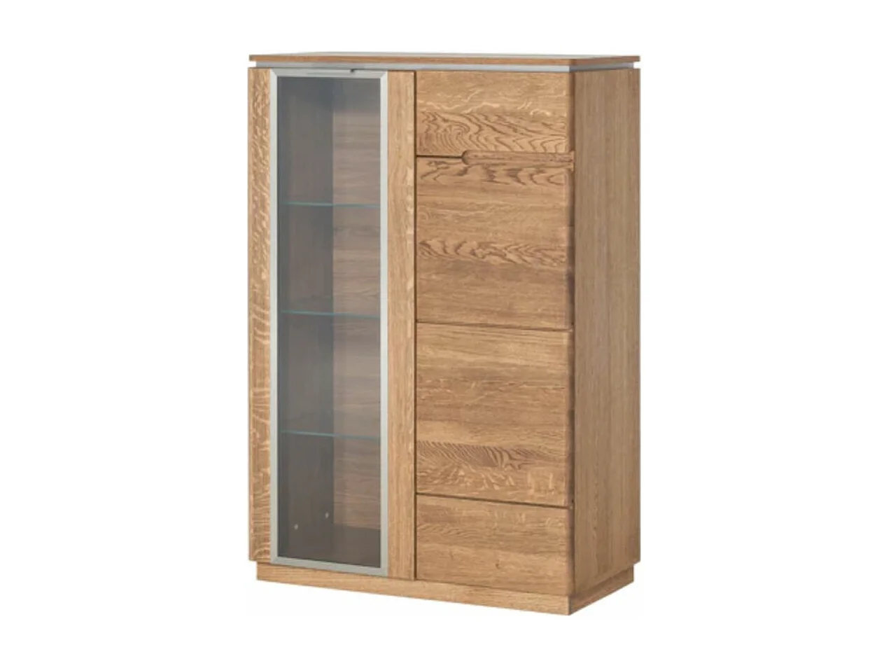 Vitrine en bois de chêne rustique Manky 82cm