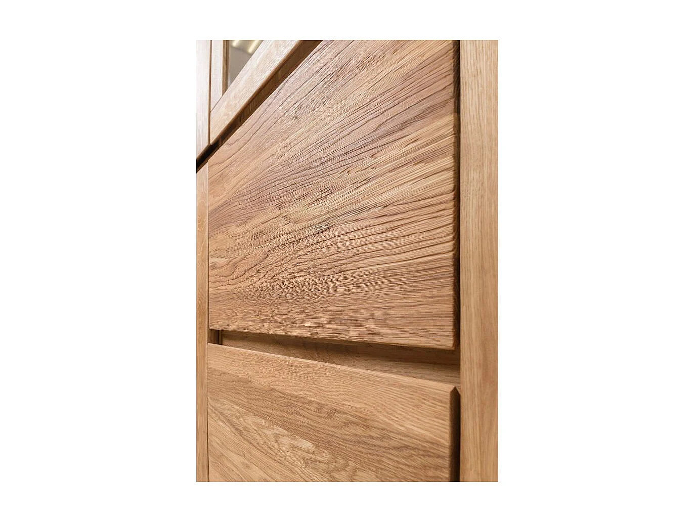 Vitrine en chêne massif et verre Velida 100cm