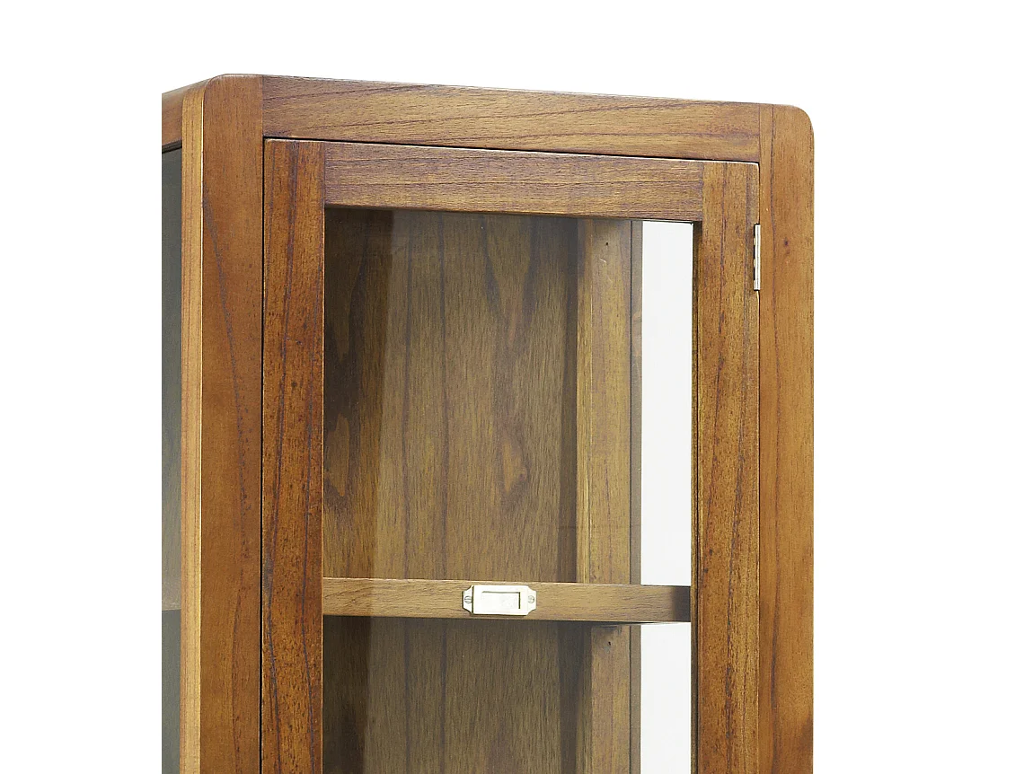 Vitrine en bois massif de Mindy 2 portes 3 tiroirs Sotchy 50cm