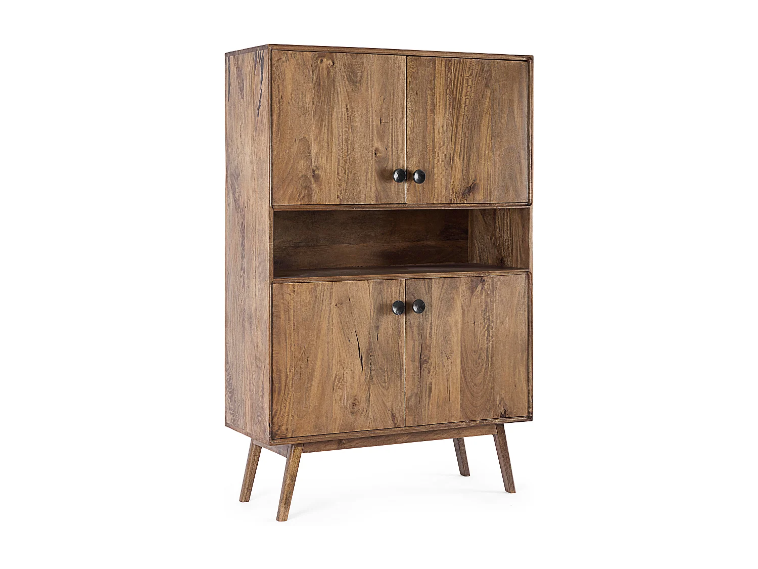 Vaisselier 4 portes 1 niche en bois de manguier Sylvie L 104cm