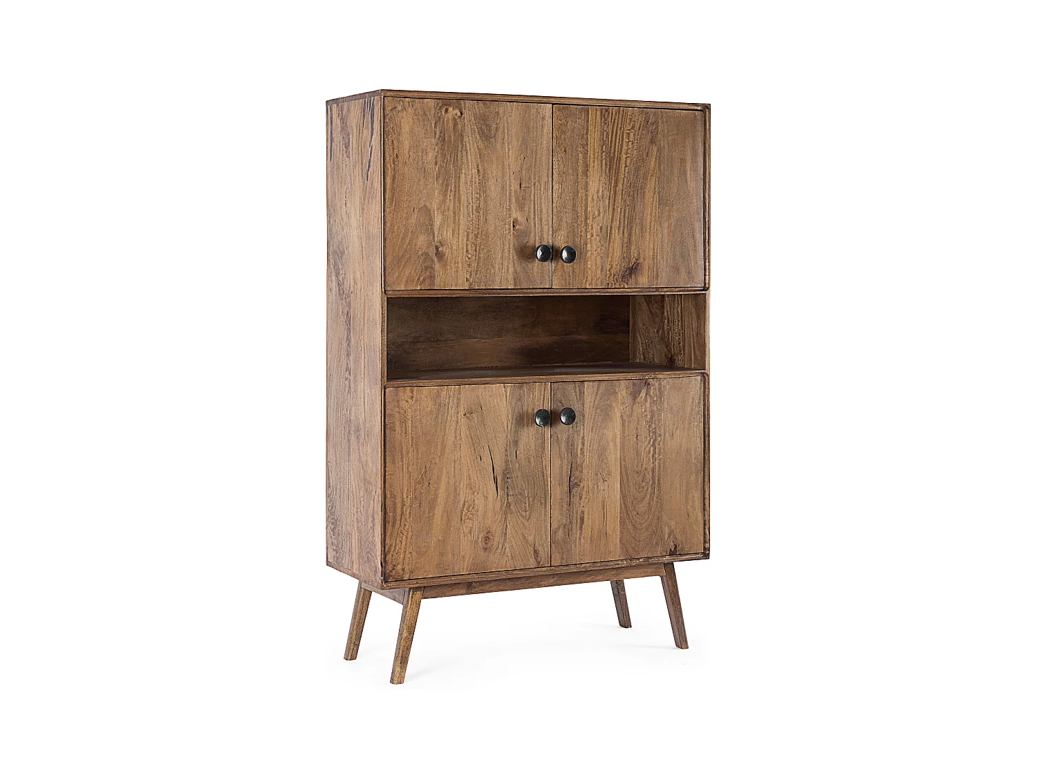 Vaisselier 4 portes 1 niche en bois de manguier Sylvie L 104cm