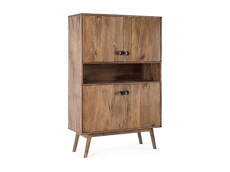Vaisselier 4 portes 1 niche en bois de manguier Sylvie L 104cm
