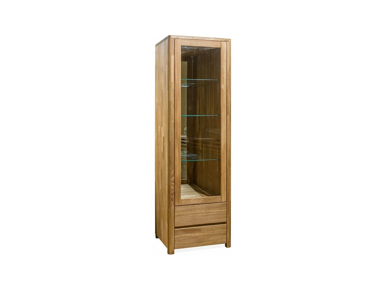 Vitrine en chêne massif 1 porte Eliza 62cm
