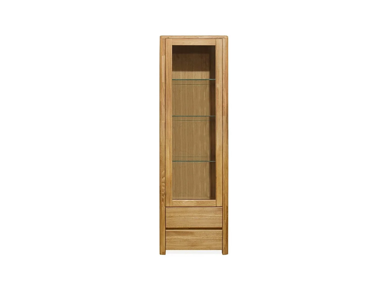 Vitrine en chêne massif 1 porte Eliza 62cm