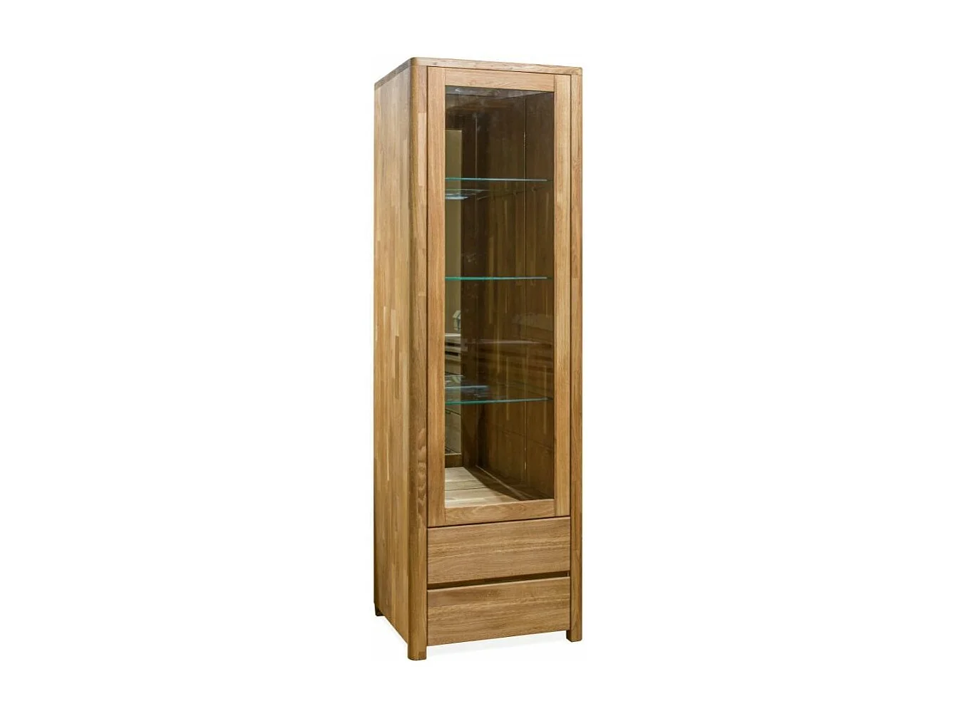 Vitrine en chêne massif 1 porte Eliza 62cm