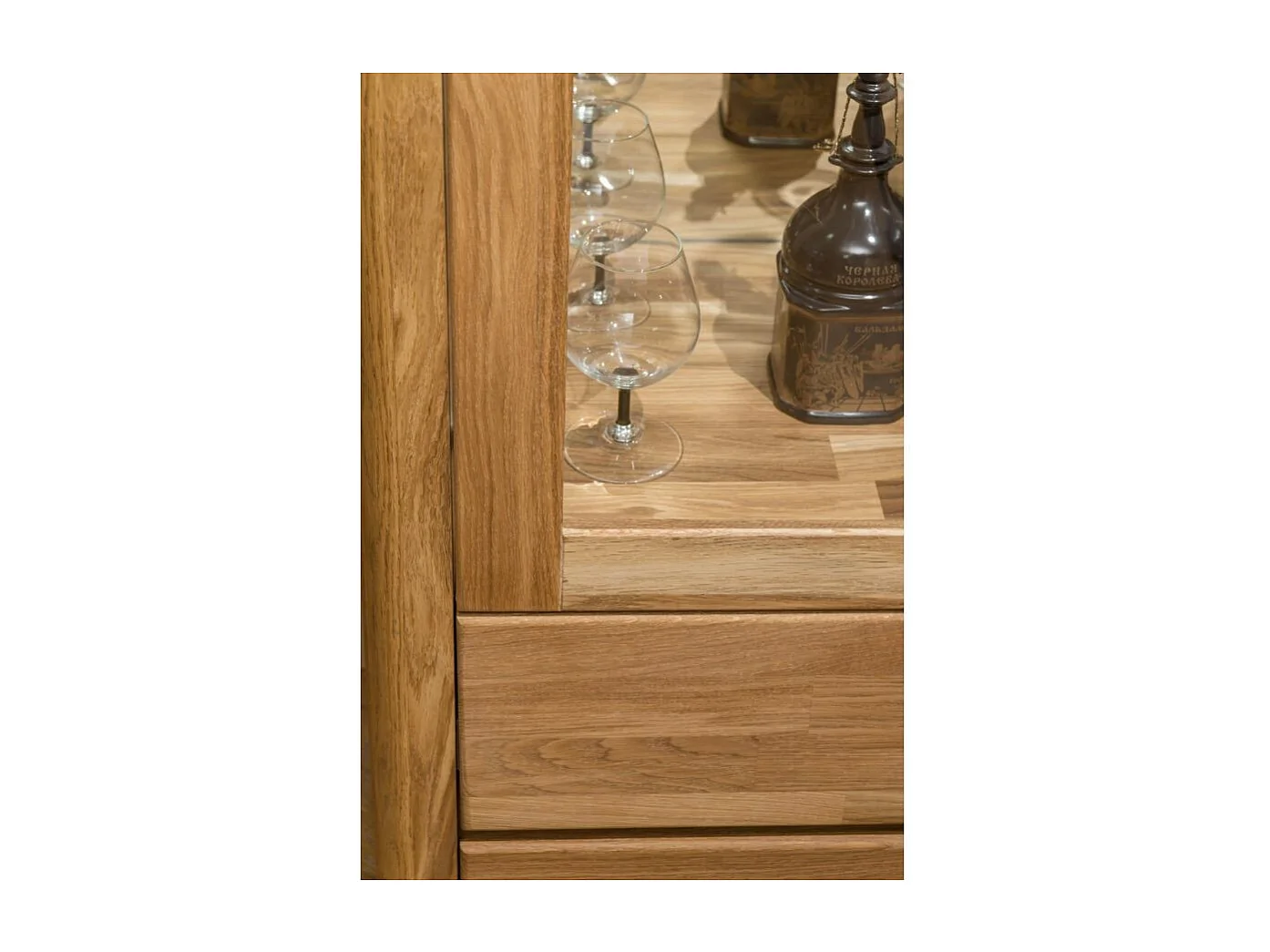 Vitrine en chêne massif 1 porte Eliza 62cm