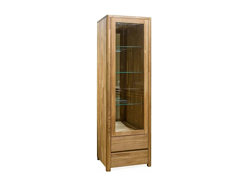 Vitrine en chêne massif 1 porte Eliza 62cm
