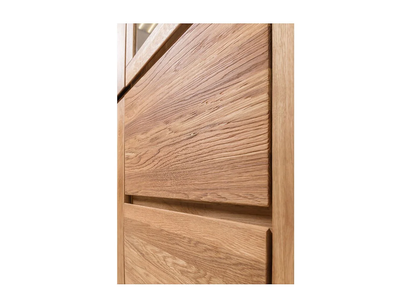 Vitrina de roble macizo y cristal Velida 150 cm