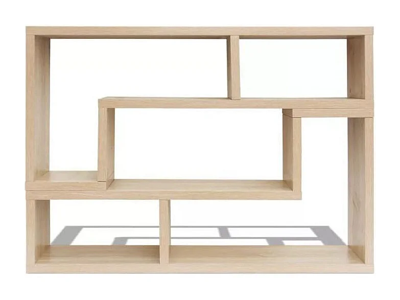 Meuble de rangement modulable bois chêne clair Chickie L 120 x H 56-28 x P 30cm