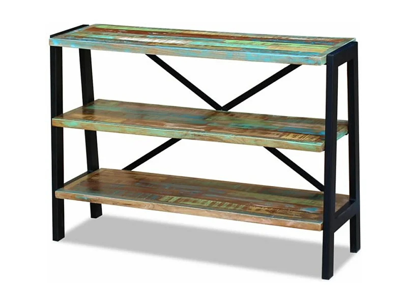 Etagères à 3 niveaux bois massif recyclé Mista