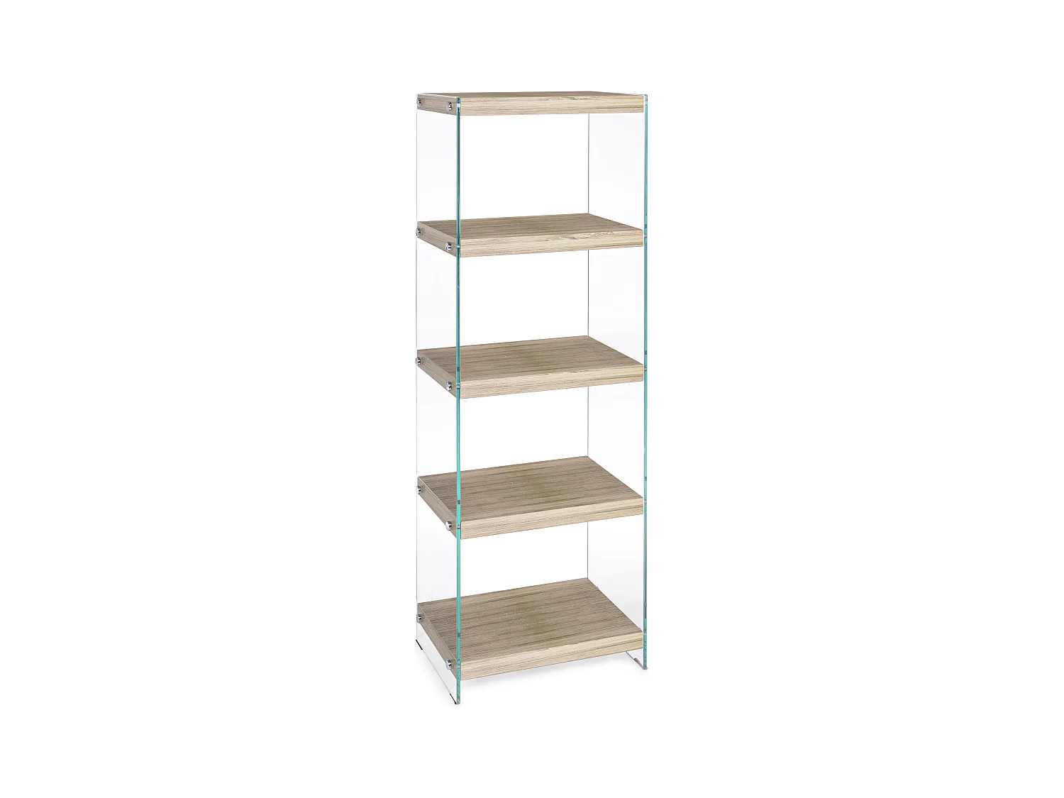 Plank in MDF en gehard glas 5 niveaus beige Lina L 40 cm
