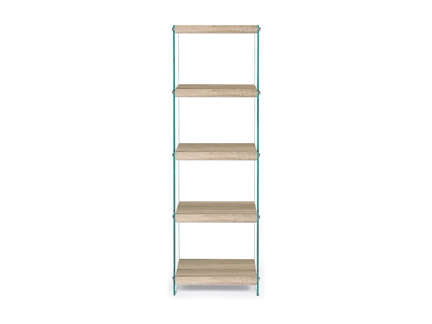Etagère en MDF et verre trempé 5 niveaux beige Lina L 40cm